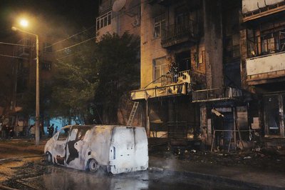 Наслідки російських влучань по Слобідському району Харкова Наслідки російських влучань по Слобідському району Харкова