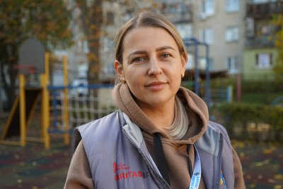 Представниця благодійного фонду "Карітас Харків" Інна Кузнецова Представниця благодійного фонду "Карітас Харків" Інна Кузнецова
