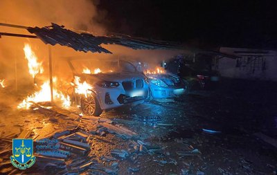 Пожежа в Одесі після прильоту 25 травня