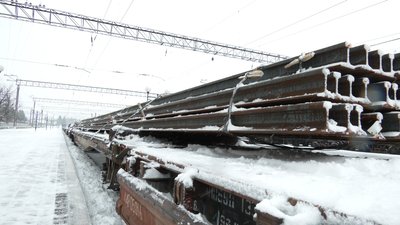 Залізничні рейки, які передала Україні Франція Залізничні рейки, які передала Україні Франція