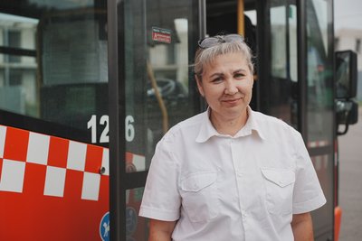 Ірина Люлько, водійка маршрутного автобуса №62 у Харкові Ірина Люлько, водійка маршрутного автобуса №62 у Харкові