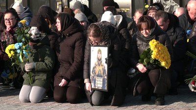 З військовим Денисом Грицюком попрощалися у Рівному З військовим Денисом Грицюком попрощалися у Рівному
