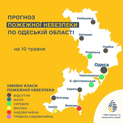 Якою буде погода в Одесі та області 10 травня Якою буде погода в Одесі та області 10 травня