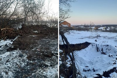 У парку Перемоги невідомі вирубали дерева та зняли родючий шар ґрунту У парку Перемоги невідомі вирубали дерева та зняли родючий шар ґрунту