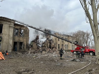 Лікарня після обстрілу в Костянтинівці Лікарня після обстрілу в Костянтинівці