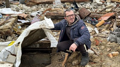 Село Щурове Лиманська громада Краматорський район погріб руїни будинку Іван Донецька область 4 січня 2025 рік