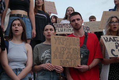 Акція-протест, закон № 12414, НАБУ, САП, Івано-Франківськ Акція-протест, закон № 12414, НАБУ, САП, Івано-Франківськ