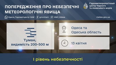 В Одесі та області оголосили штормове попередження: очікується туман