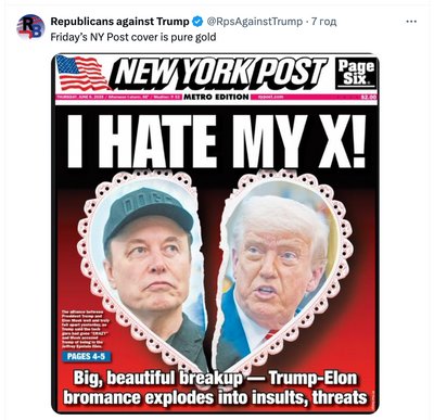 Сімпсони передбачили сварку Трампа з Маском! Як жартують соцмережі Сімпсони передбачили сварку Трампа з Маском! Як жартують соцмережі