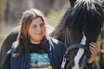 Ольга Фесюра з конем Мітяєм Ольга Фесюра з конем Мітяєм