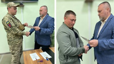 Трьох черкаських військовослужбовців відзначили нагородами Трьох черкаських військовослужбовців відзначили нагородами