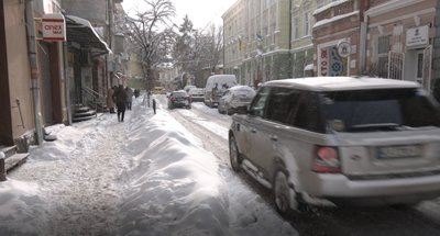 сніг, узбіччя, вулиця сніг, узбіччя, вулиця