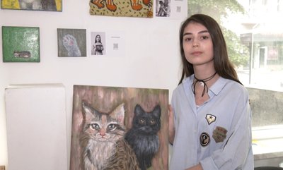 Художниця Аліса Каліщук — виставка картин котів у Луцьку Художниця Аліса Каліщук — виставка картин котів у Луцьку