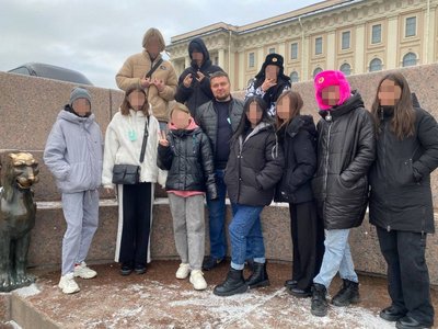 Olena with other children from the temporarily occupied part of Ukraine in St. Petersburg Olena with other children from the temporarily occupied part of Ukraine in St. Petersburg