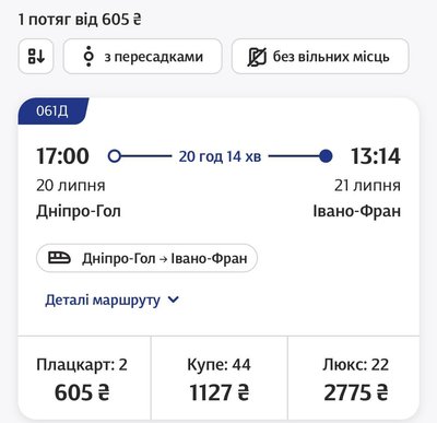 Дніпро – Івано-Франківськ: розклад поїздів, автобусів та ціни на квитки Дніпро – Івано-Франківськ: розклад поїздів, автобусів та ціни на квитки