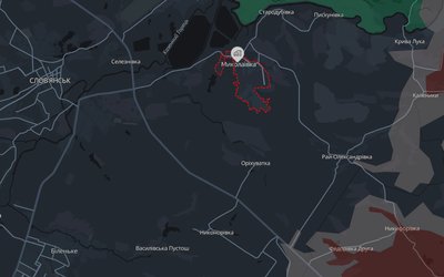 Місто Миколаївка Донецької області на мапі аналітичного проєкту DeepState 21 червня 2026 року Місто Миколаївка Донецької області на мапі аналітичного проєкту DeepState 21 червня 2026 року