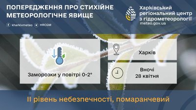 Попередження про заморозки Попередження про заморозки