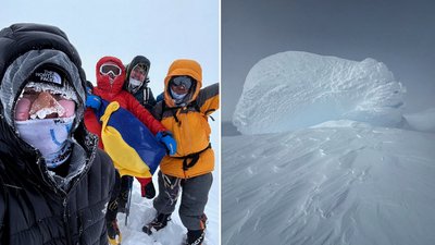 Температура до 40° морозу: закарпатець Михайло Переганя підкорив вершину Антарктиди — гору Вінсон Температура до 40° морозу: закарпатець Михайло Переганя підкорив вершину Антарктиди — гору Вінсон