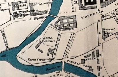Частина мапи Харкова 1875 року Частина мапи Харкова 1875 року