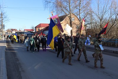 Обаль Микола, похорон, чин похорону бійця, похоронна процесія Обаль Микола, похорон, чин похорону бійця, похоронна процесія