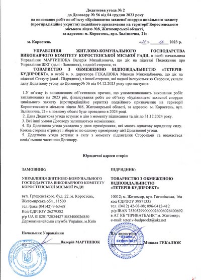Черговий тендер на будівництво укриття в Коростенському ліцеї відмінили. Що відомо Черговий тендер на будівництво укриття в Коростенському ліцеї відмінили. Що відомо