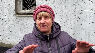 Мешканка пошкодженого будинку Наталія Краматорськ Донецька область 7 січня 2026 рік Мешканка пошкодженого будинку Наталія Краматорськ Донецька область 7 січня 2026 рік