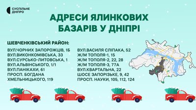 Ялинкові базари: де придбати святкове дерево у Дніпрі Ялинкові базари: де придбати святкове дерево у Дніпрі