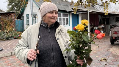 Ольга Рівчак, місцева жителька Пісків-Радьківських, Харківська область, 14 листопада 2024 року Ольга Рівчак, місцева жителька Пісків-Радьківських, Харківська область, 14 листопада 2024 року