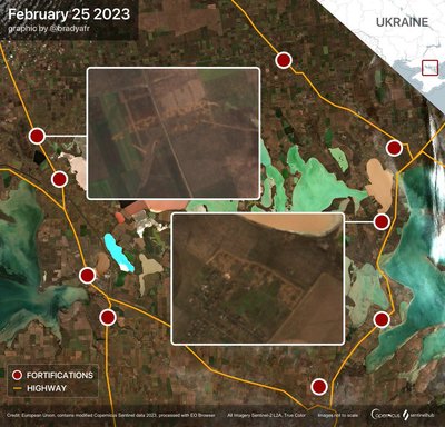 Російські укріплення дорога на Крим Російські укріплення дорога на Крим