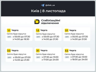 У Києві та області застосовували екстрені відключення електроенергії