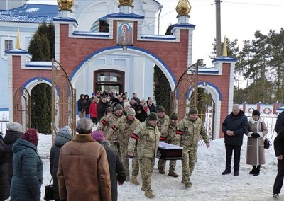 На Тернопільщині попрощалися з військовим Тарасом Мельничуком, похорон, 18 лютого 2026 року