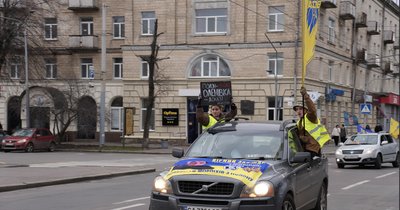 Люди на акції в Черкасах, 2 лютого 2025 року Люди на акції в Черкасах, 2 лютого 2025 року