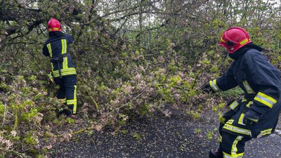 Протягом 26 квітня рятувальники 22 рази залучалися до ліквідації наслідків негоди Протягом 26 квітня рятувальники 22 рази залучалися до ліквідації наслідків негоди