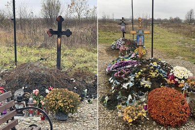 У Рідківцях горіли вінки на могилах загиблих військових У Рідківцях горіли вінки на могилах загиблих військових