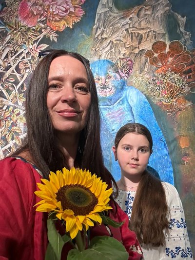 Ірина Грицька з донькою Монікою на виставці Ірина Грицька з донькою Монікою на виставці