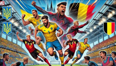 Україна — Бельгія на "Євро-2024" очима Квентіна Тарантіно та Марії Примаченко: як це бачить штучний інтелект Україна — Бельгія на "Євро-2024" очима Квентіна Тарантіно та Марії Примаченко: як це бачить штучний інтелект