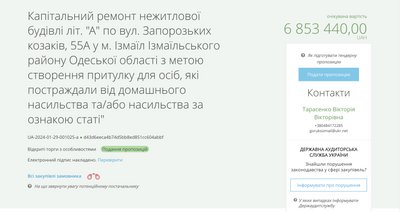 На Одещині оголосили тендер на ремонт притулку для потерпілих від насильства На Одещині оголосили тендер на ремонт притулку для потерпілих від насильства
