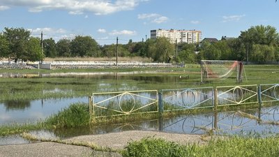 Затоплений стадіон "Молодіжний" у Миколаєві