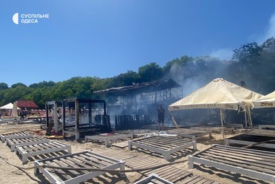 В Одесі на березі моря горіло кафе "Ікра"