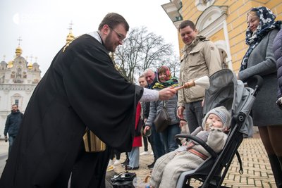 Перше Великоднє богослужіння ПЦУ у Києво-Печерській Лаврі, 16 квітня 2023 року