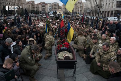 Прощання із загиблим Дмитром "Да Вінчі" Коцюбайлом, Київ, 10 березня 2023 року