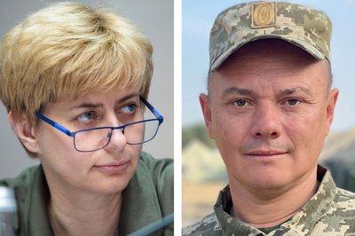 Колишня командувачка Медичних сил ЗСУ Тетяна Остащенко та новопризначений командувач Медсил Анатолій Казмірчук Колишня командувачка Медичних сил ЗСУ Тетяна Остащенко та новопризначений командувач Медсил Анатолій Казмірчук