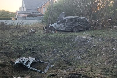 Згоріле авто після одного з ударів по Харківщині, 18 липня 2026 року Згоріле авто після одного з ударів по Харківщині, 18 липня 2026 року
