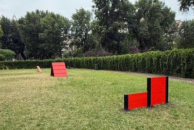 У столичному парку "Наталка" з'явився майданчик для вигулу та навчання собак У столичному парку "Наталка" з'явився майданчик для вигулу та навчання собак