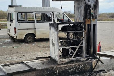 РФ вдарила по АЗС у Богодухові: Наслідки РФ вдарила по АЗС у Богодухові: Наслідки