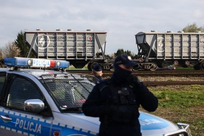 Вагони з українським зерном у Польщі Вагони з українським зерном у Польщі
