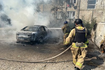 Пожежа на місці обстрілу, Донеччина, 24 серпня 2023 року Пожежа на місці обстрілу, Донеччина, 24 серпня 2023 року