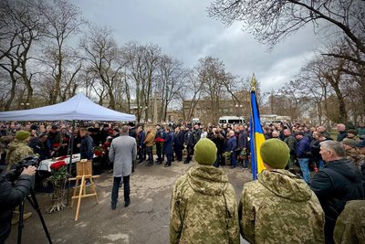 В Одесі прощалися з ексвіцемером, який загинув під час атаки 15 березня
