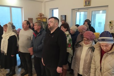 У Богодухові вперше відправили різдвяне богослужіння 25 грудня, парафіяни храму У Богодухові вперше відправили різдвяне богослужіння 25 грудня, парафіяни храму
