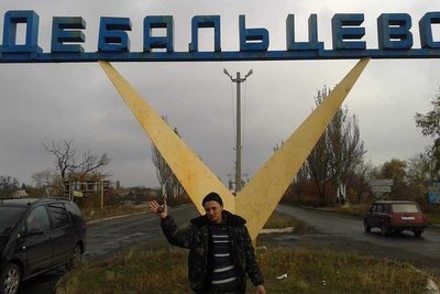 Олександр Попченко в місті Дебальцево